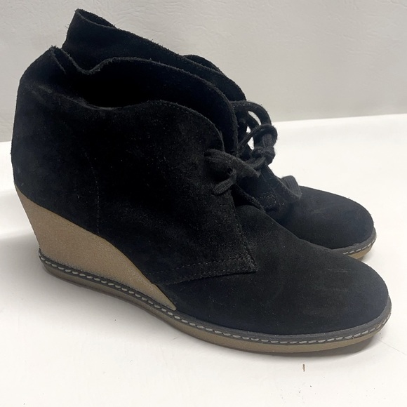 JCrew MacAllister black sauce wedges boots size 8 - Picture 1 of 10